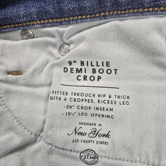 J. Crew 9" Billie Demi Boot Cropped Women's Jeans Size 30 - Picture 4 of 8